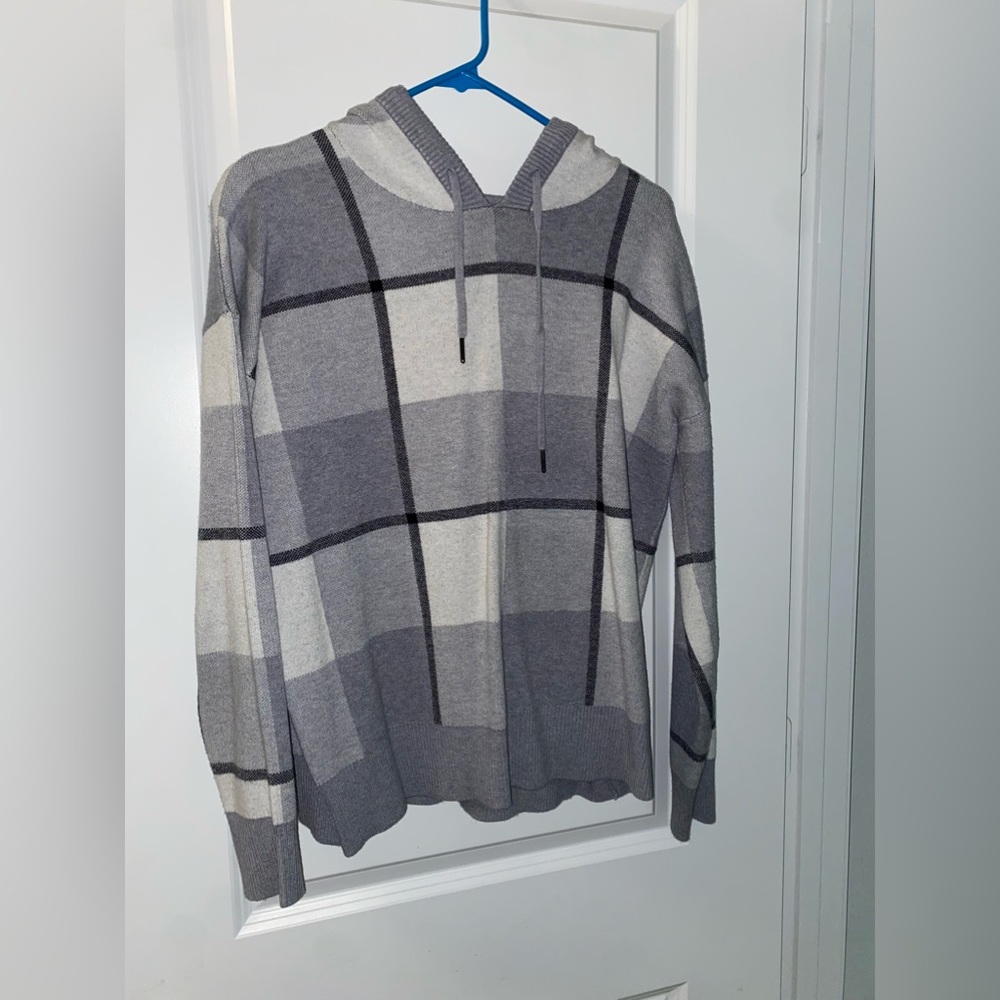 Thick plaid hoodie!